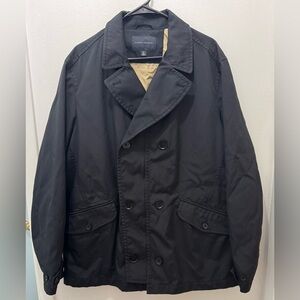 Banana Republic Black Double-Breasted Coat